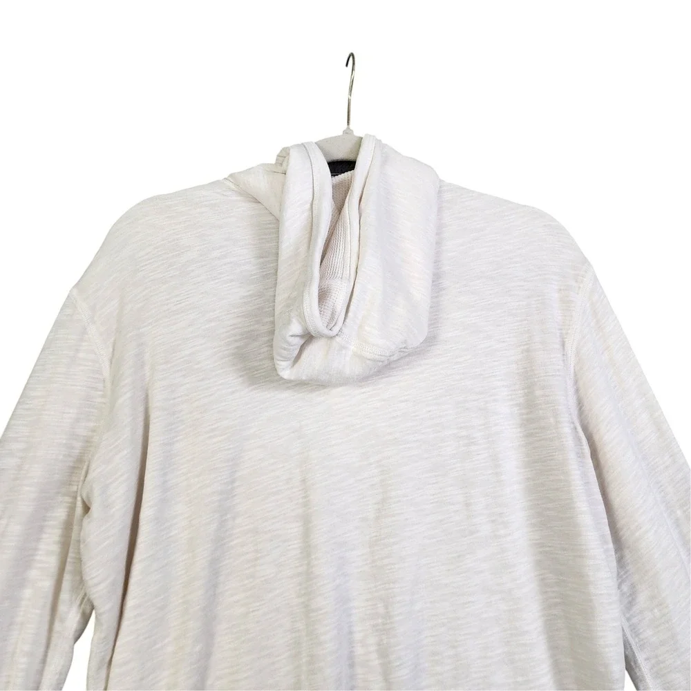 Polo Ralph Lauren Mens Vintage Pima Cotton Henley Hoodie Size Medium White Layer